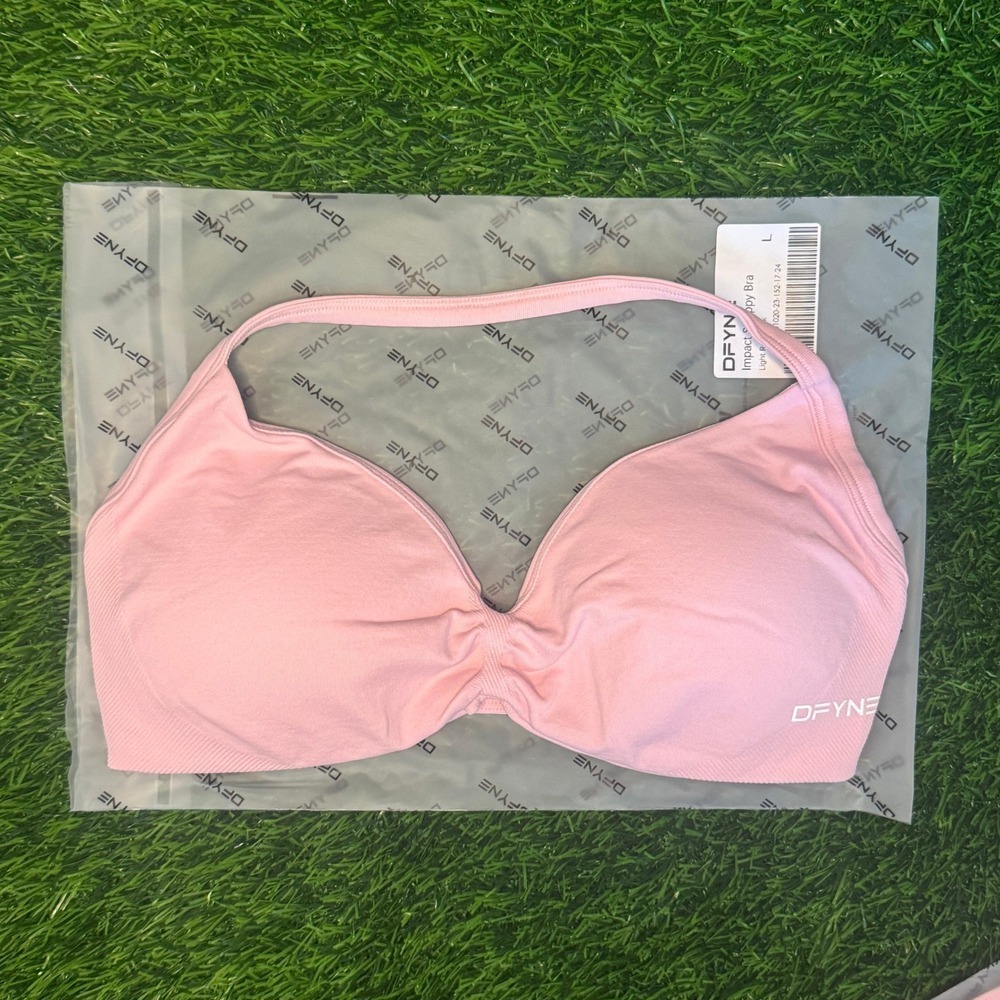 Dfyne impact strappy bra light rose pink large